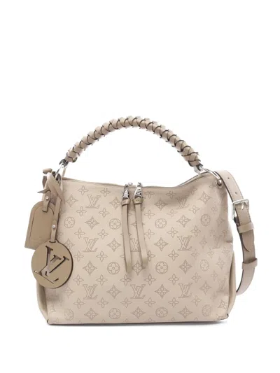 Pre-owned Louis Vuitton 2020 Monogram Mahina Beaubourg Hobo Satchel In Brown