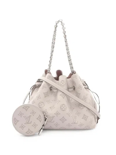 Pre-owned Louis Vuitton 2020 Monogram Mahina Bella Bucket Bag In Pink
