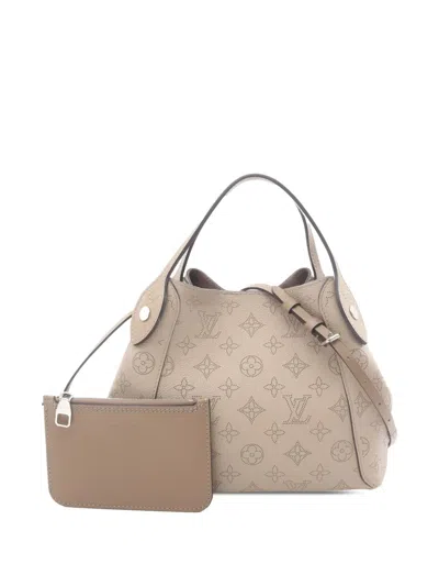 Pre-owned Louis Vuitton 2020 Monogram Mahina Hina Pm Satchel In Brown