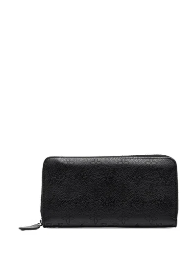Pre-owned Louis Vuitton 2020 Monogram Mahina Zippy Wallet Long Wallets In Black