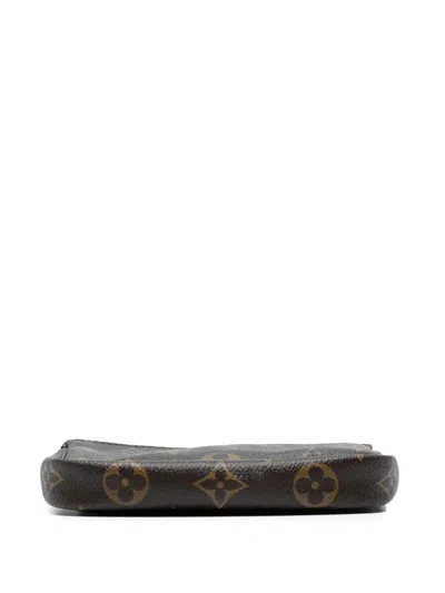 Pre-owned Louis Vuitton 2020 Monogram Mini Pochette Accessoires Handbag In Brown