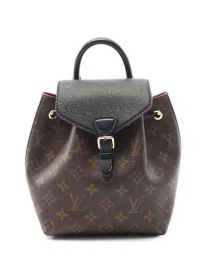 Pre-owned Louis Vuitton 2020 Monogram Montsouris Bb Backpack In Brown