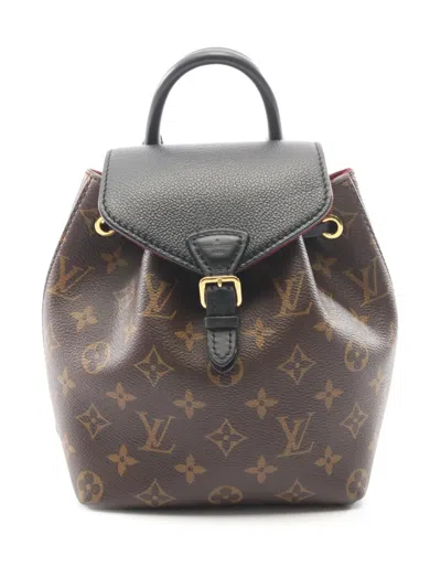 Pre-owned Louis Vuitton 2020 Monogram Montsouris Bb Backpack In Brown