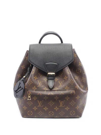Pre-owned Louis Vuitton 2020 Monogram Montsouris Pm Backpack In Brown