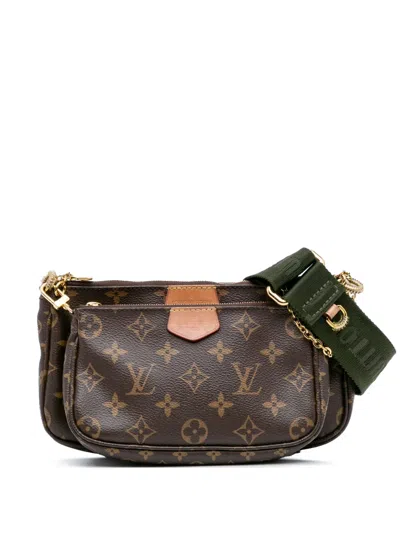 Pre-owned Louis Vuitton 2020 Monogram Multi Pochette Accessoires Satchel In Brown