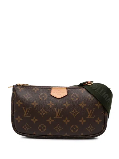 Pre-owned Louis Vuitton 2020 Monogram Multi Pochette Accessoires Satchel In Brown