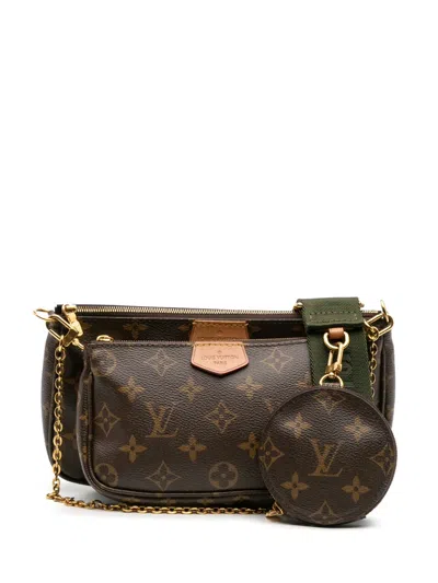 Pre-owned Louis Vuitton 2020 Monogram Multi Pochette Accessoires Satchel In Brown