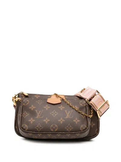 Pre-owned Louis Vuitton 2020 Monogram Multi Pochette Accessoires Satchel In Brown