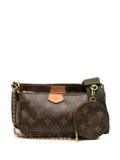 Pre-owned Louis Vuitton 2020 Monogram Multi Pochette Accessoires Satchel In Brown