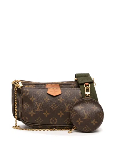 Pre-owned Louis Vuitton 2020 Monogram Multi Pochette Accessoires Satchel In Brown