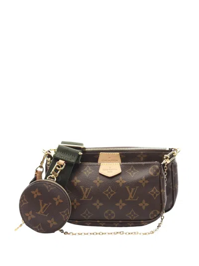 Pre-owned Louis Vuitton 2020 Monogram Multi Pochette Accessoires Satchel In Brown