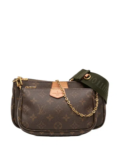Pre-owned Louis Vuitton 2020 Monogram Multi Pochette Accessoires Satchel In Brown