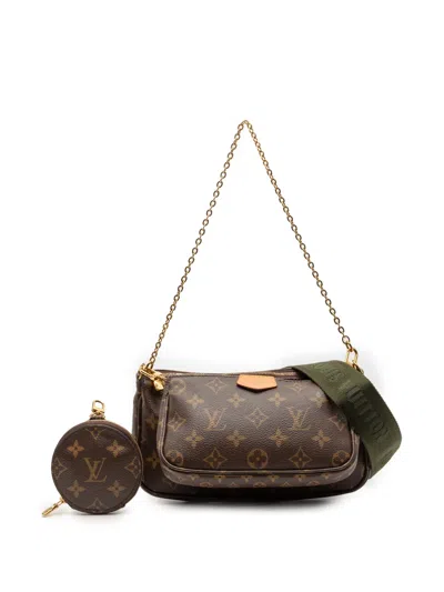 Pre-owned Louis Vuitton 2020 Monogram Multi Pochette Accessoires Satchel In Brown