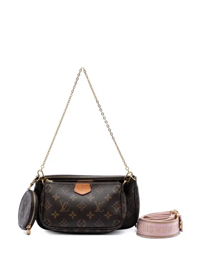 Pre-owned Louis Vuitton 2020 Monogram Multi Pochette Accessoires Satchel In Brown