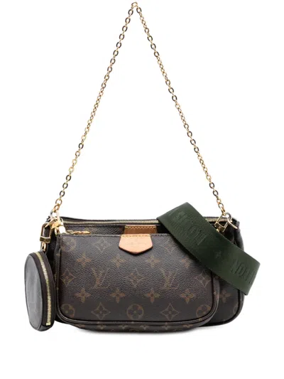 Pre-owned Louis Vuitton 2020 Monogram Multi Pochette Accessoires Satchel In Brown