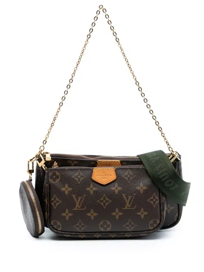 Pre-owned Louis Vuitton 2020 Monogram Multi Pochette Accessoires Satchel In Brown