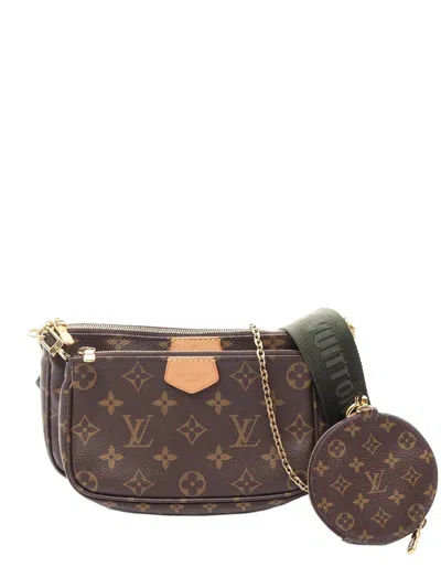 Pre-owned Louis Vuitton 2020 Monogram Multi Pochette Accessoires Satchel In Brown