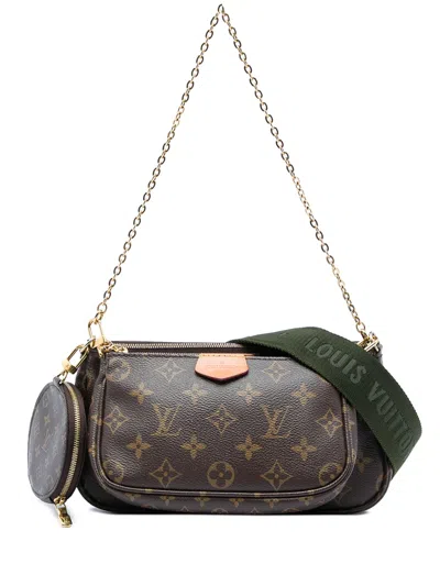 Pre-owned Louis Vuitton 2020 Monogram Multi Pochette Accessoires Satchel In Brown