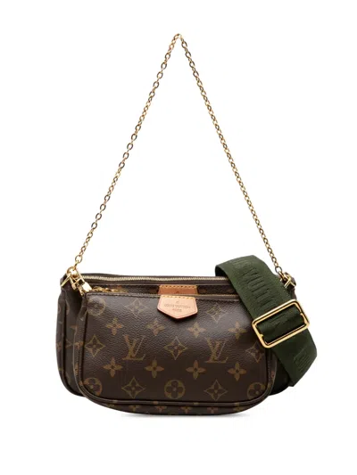 Pre-owned Louis Vuitton 2020 Monogram Multi Pochette Accessoires Satchel In Brown
