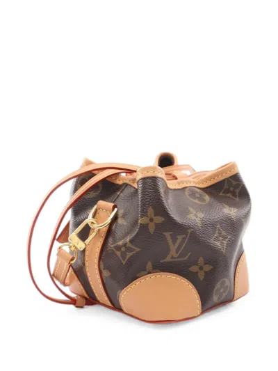 Pre-owned Louis Vuitton 2020 Monogram Noé Perth Shoulder Bag In Brown