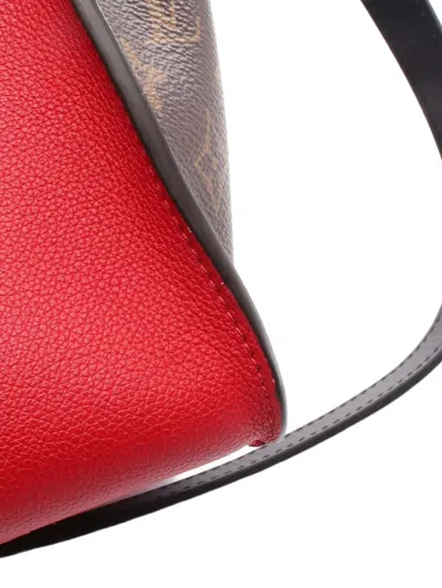 Pre-owned Louis Vuitton 2020 Monogram On My Side Mm Satchel In Red