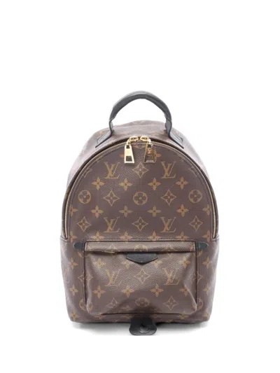 Pre-owned Louis Vuitton 2020 Monogram Palm Springs Backpack In Brown