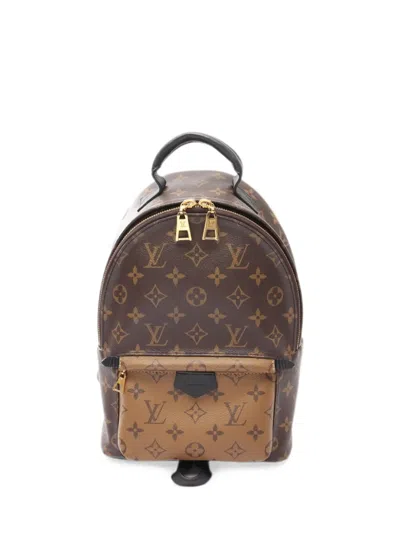 Pre-owned Louis Vuitton 2020 Monogram Palm Springs Backpack In Brown