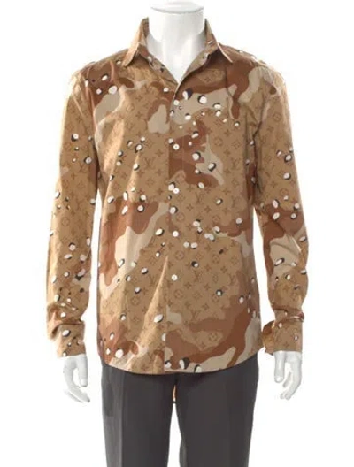 Pre-owned Louis Vuitton 2020 Monogram Pattern Shirt In Brown