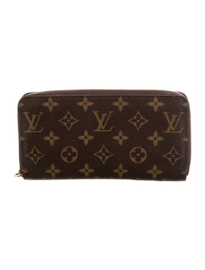Pre-owned Louis Vuitton 2020 Monogram Pattern Zippy Wallet In Brown