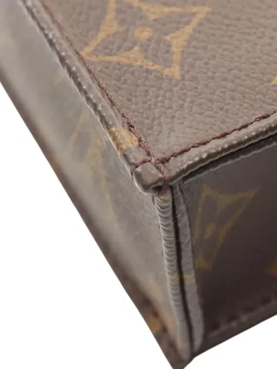Pre-owned Louis Vuitton 2020 Monogram Petit Sac Plat Satchel In Brown