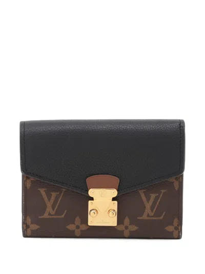 Pre-owned Louis Vuitton 2020 Monogram Portefeuille Pallas Compact Wallet In Brown