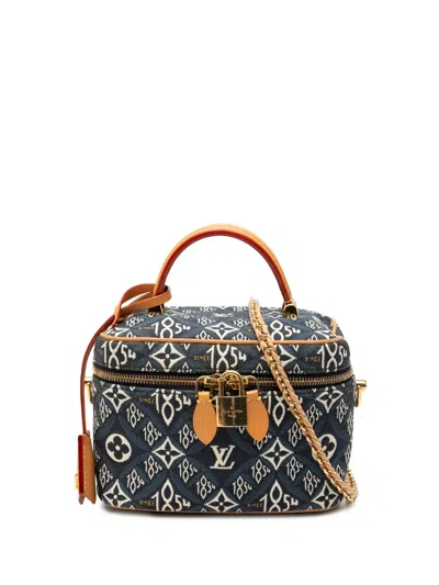 Pre-owned Louis Vuitton 2020 Monogram Since 1854 Case Pm Vanity Bag In Blue