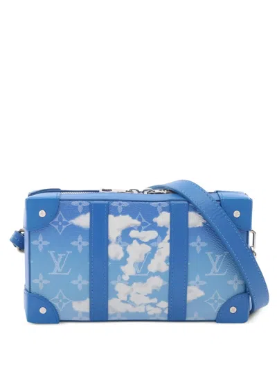 Pre-owned Louis Vuitton 2020 Monogram Soft Trunk Wallet In Blue