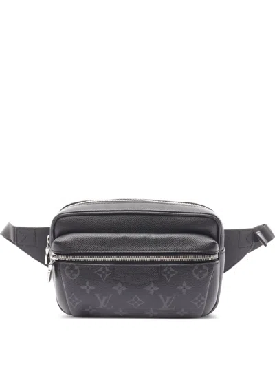 Pre-owned Louis Vuitton 2020 Monogram Taigarama Belt Bag In Black