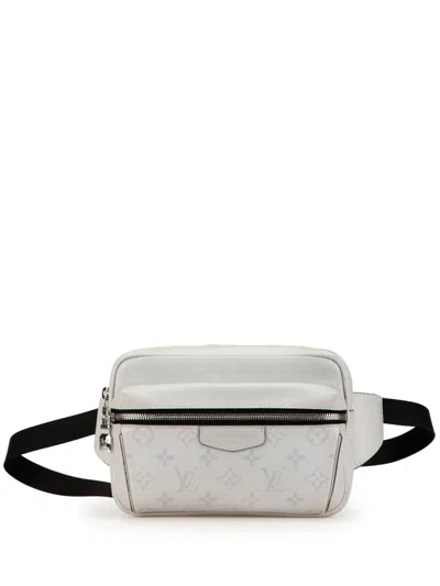 Pre-owned Louis Vuitton 2020 Monogram Taigarama Outdoor Bum Belt Bag In White