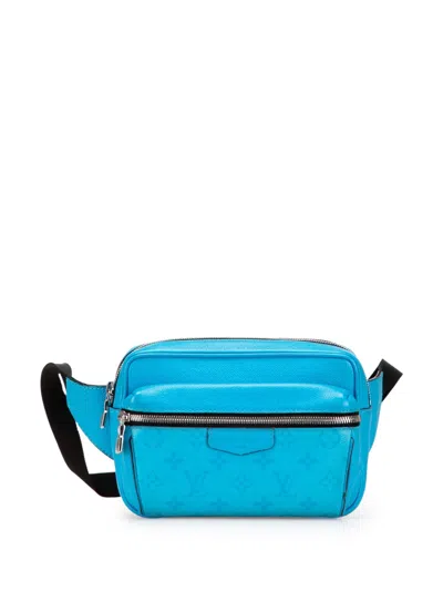 Pre-owned Louis Vuitton 2020 Monogram Taigarama Outdoor Bumbag Belt Bag In Blue