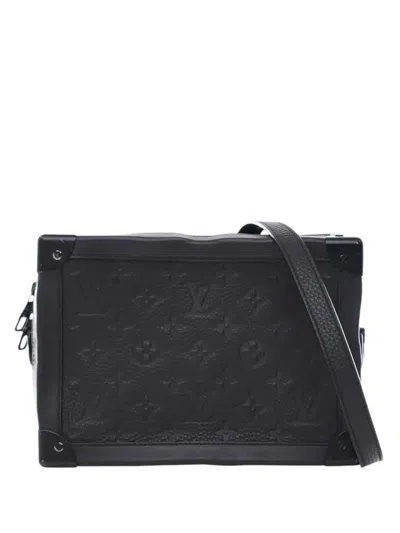 Pre-owned Louis Vuitton 2020 Monogram Taurillon Solar Ray Soft Trunk Crossbody Bag In Black