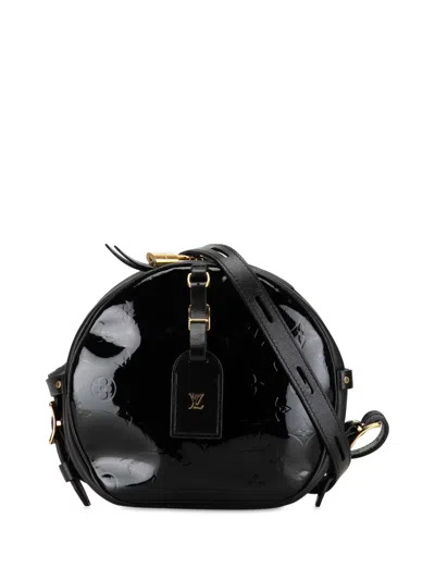 Pre-owned Louis Vuitton 2020 Monogram Vernis Boite Chapeau Souple Mm Crossbody Bag In 黑色