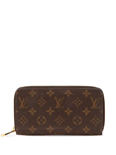 Pre-owned Louis Vuitton 2020 Monogram Zippy Wallet Long Wallets In Brown