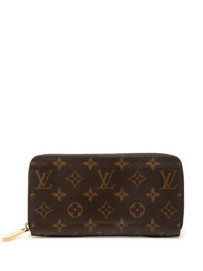 Pre-owned Louis Vuitton 2020 Monogram Zippy Wallet Long Wallets In Brown