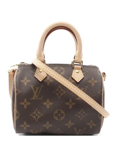 Pre-owned Louis Vuitton 2020 Nano Speedy Handbag In Brown