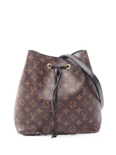 Pre-owned Louis Vuitton 2020 Néonoé Mm Monogram Leather Shoulder Bag In Brown