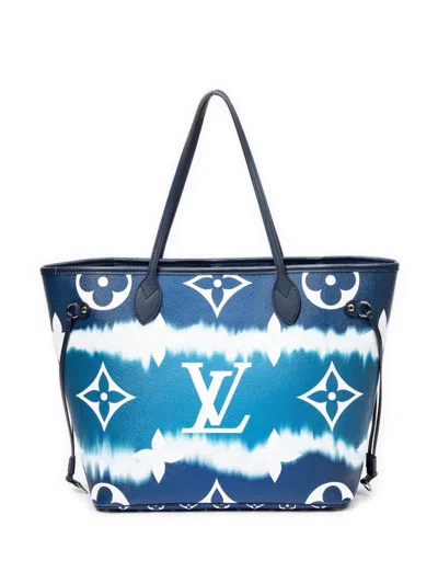 Pre-owned Louis Vuitton 2020 Neverfull Mm Tote Bag In Blue
