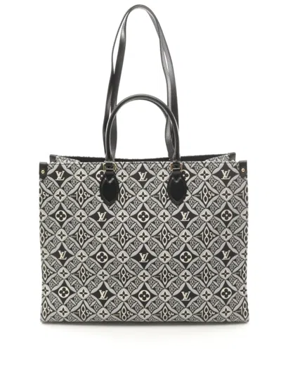 Pre-owned Louis Vuitton 2020 On The Go Gm Tote Bag In Grey