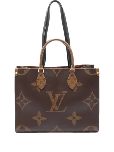 Pre-owned Louis Vuitton 2020 On-the-go Mm Monogram Shoulder Bag In Brown
