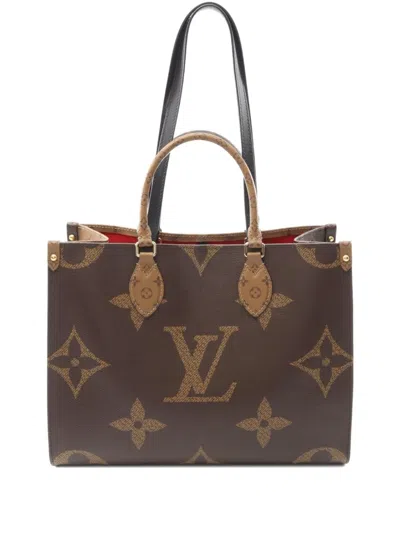 Pre-owned Louis Vuitton 2020 On-the-go Mm Monogram Tote Bag In Brown
