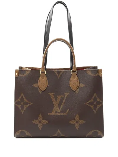 Pre-owned Louis Vuitton 2020 On The Go Mm Tote Bag In Brown