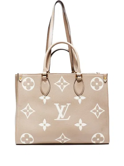 Pre-owned Louis Vuitton 2020 Onthego Pm Tote Bag In Neutral