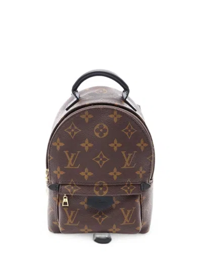 Pre-owned Louis Vuitton 2020 Palm Springs Monogram Backpack In Brown