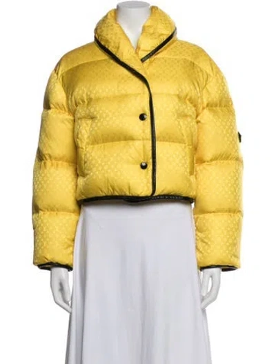 Pre-owned Louis Vuitton 2020 Patterned Down Jacket In Yellow